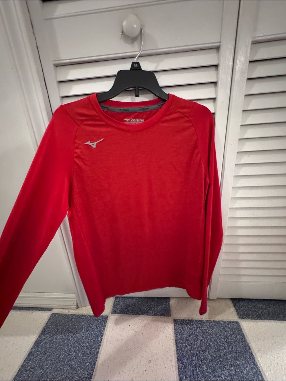 Mizuno Red Long Sleeve Performance Tee